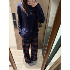 批发美式<b class='q'>复古</b>格子阔腿裤女春秋新款垂感高腰直筒裤宽松小个子休闲裤潮