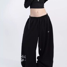 批发原版印花 割袋+后<b class='q'>裤</b>袋爵士嘻哈街舞潮牌jazz卫<b class='q'>裤</b>休闲<b class='q'>裤</b>弯刀直筒