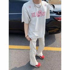 批发夏季港风情侣T恤男女新款短袖打底衫高街圆领宽松半袖<b class='q'>潮牌</b>体恤t