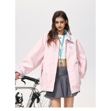 批发美式翻领防水外套女款春秋季情侣款<b class='q'>宽松</b>休闲百搭夹克<b class='q'>上衣</b>