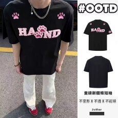 批发夏季港风情侣T恤<b class='q'>男</b>女新款短袖打底衫高街圆领宽松半袖潮牌体恤t