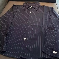 批发条纹纽扣长袖<b class='q'>衬衫</b><b class='q'>男</b>女款设计感国风<b class='q'>衬衣</b>2026年春季新上衣情侣