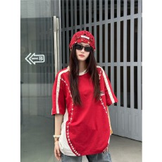 批发凉感速干短袖t恤男女款夏季美式复古功能性<b class='q'>棒球</b>半袖美式休闲百搭