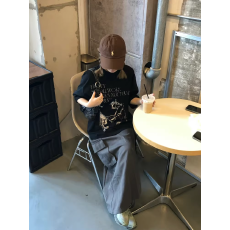 批发美式街头黑色短袖<b class='q'>t</b><b class='q'>恤</b>女夏季<b class='q'>个性</b>印花宽松休闲百搭情侣纯棉上衣潮