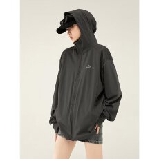 批发夏季户外新款冰丝凉感日系防紫外线轻薄防晒衣<b class='q'>男</b>女款连帽薄款外套