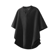 批发千鸟格V领长袖<b class='q'>t</b><b class='q'>恤</b>男女秋季雪尼尔小香风<b class='q'>条纹</b>卫衣慵懒风内搭打底衫