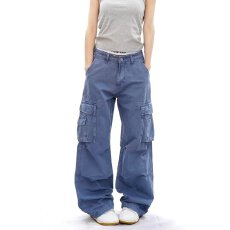 批发美式复古法工蓝vintage水洗做旧宽松微baggy阔腿多口袋<b class='q'>工装裤</b>