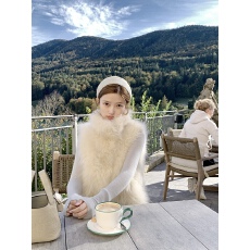 批发皮草马甲女2025冬季新款高级感仿水貂绒背心时尚显瘦毛毛马夹短款