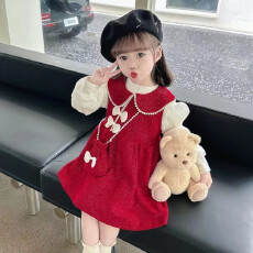 批发<b class='q'>女童</b>连<b class='q'>衣裙</b>秋冬装2025新款洋气生日<b class='q'>礼服</b>宝宝两件套儿童套装公主<b class='q'>裙</b>