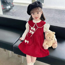 批发女童<b class='q'>连衣裙</b>套装秋冬款2025新款儿童<b class='q'>可爱</b>公主裙小女孩洋气套装裙子