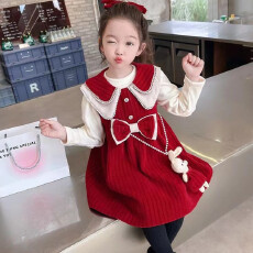 批发<b class='q'>女</b><b class='q'>童</b>连衣裙秋冬季洋气套装秋装宝宝小香风儿童公主裙<b class='q'>背心</b>裙两件套