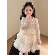 批发女童洋气长袖连衣裙公主春秋款宝宝网纱裙子小香风裙子2026<b class='q'>韩版</b>潮