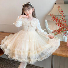 批发女童连衣<b class='q'>裙</b>2026秋季长袖小香风公主<b class='q'>裙</b>女宝长袖时髦生日礼服tutu<b class='q'>裙</b>