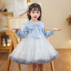 批发女童连衣裙春秋2026新款女宝宝<b class='q'>韩版</b>公主裙女孩洋气裙子小童蓬蓬裙