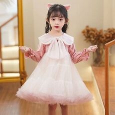 批发女童连衣裙秋冬款2025新款<b class='q'>儿童</b>洋气时尚童装秋季小女孩公主裙子