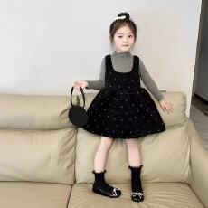 批发<b class='q'>女</b><b class='q'>童</b><b class='q'>背心</b>连衣裙秋冬2025新款小女孩洋气冬裙套装韩版儿童公主裙子