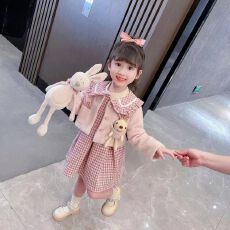 批发<b class='q'>女童</b>套<b class='q'>装</b>连衣裙外穿2025新款甜美显瘦小女孩漂亮裙子春秋两件套