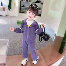 批发<b class='q'>女</b><b class='q'>童</b><b class='q'>运动套装</b>春秋季2026新款洋气中小童女孩休闲卫衣卫裤两件套