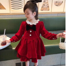 批发女童<b class='q'>连衣裙</b>秋冬季2025新款秋款女宝宝衣服蛋糕<b class='q'>儿童</b>裙甜美公主裙子