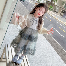 批发女童连衣裙秋冬2025新款洋气<b class='q'>儿童</b>小香风公主裙女孩秋装蓬蓬纱裙子