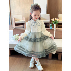 批发纱<b class='q'>裙</b>女童小香风连衣<b class='q'>裙</b>秋冬季2025礼服<b class='q'>裙</b>新款洋气儿童女宝宝公主<b class='q'>裙</b>