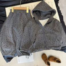 批发女<b class='q'>童</b><b class='q'>秋冬</b>季加绒套装2025新款儿<b class='q'>童</b>洋气时髦卫衣卫裤运动服两件套潮