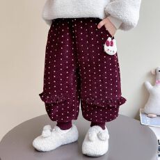 批发女童<b class='q'>休闲裤</b>加绒款2025新款女宝宝秋冬超好看长裤<b class='q'>儿童</b>保暖裤子外穿