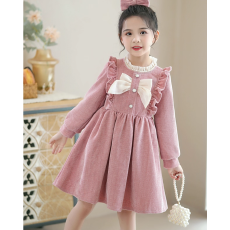 批发女童公主裙秋冬2025新款洋气女孩<b class='q'>蓬蓬裙</b>子<b class='q'>儿童</b>冬装长袖甜美连衣裙
