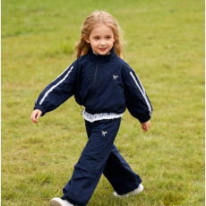 批发原版套里布 2025新款儿童洋气时尚蝴蝶结运动外套直筒裤两件套潮