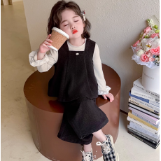 批发女童<b class='q'>春</b>秋潮流公主风套<b class='q'>装</b>2025新款洋气中小童休闲长袖阔腿<b class='q'>裤</b><b class='q'>三件套</b>