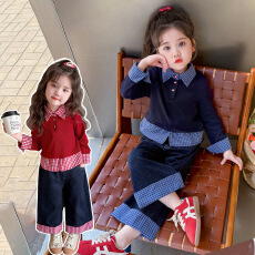 批发女童套装春秋款2025新款洋气<b class='q'>儿童</b>秋装时髦女宝宝卫衣裤子两件套