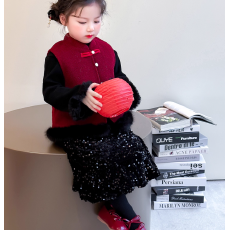 批发女<b class='q'>童</b><b class='q'>套装</b><b class='q'>202</b>6新款冬装过年红色新年衣服公主裙<b class='q'>套装</b>儿<b class='q'>童</b>过年服穿搭