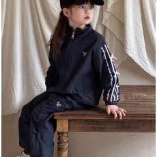 原版套里布 女童洋气两件套2026新款儿童韩版蝴蝶结外套休闲裤潮