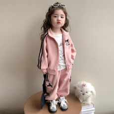 批发网红女童<b class='q'>韩</b>版穿搭套<b class='q'>装</b>中小童春秋新款时尚洋气卡通外套长<b class='q'>裤</b>两件套