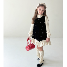 批发原版套里两件套 <b class='q'>女</b><b class='q'>童</b>秋冬季连衣裙2026韩系打底公主裙两件套穿搭