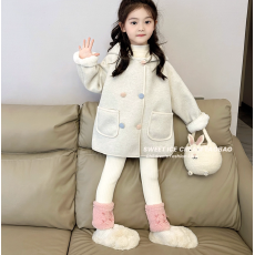 批发<b class='q'>女童</b>加<b class='q'>绒</b><b class='q'>外套</b>秋冬款大衣2026新款女宝宝洋气加厚冬季儿童甜美衣服