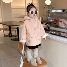 批发儿童秋冬季2026新款洋气加绒加厚<b class='q'>女童</b><b class='q'>中</b>长款大衣<b class='q'>外套</b>宝宝百搭<b class='q'>外套</b>