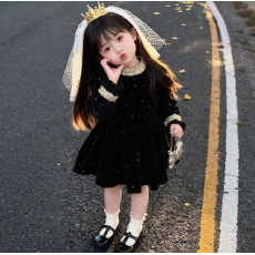 批发女童连衣<b class='q'>裙</b>2026新款儿童洋气加绒<b class='q'>公主裙</b>子女孩冬装闪闪蓬蓬<b class='q'>礼服</b><b class='q'>裙</b>