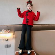 批发女<b class='q'>童</b><b class='q'>冬装</b><b class='q'>套装</b>拜年服2026新款女孩宝宝中式国风儿<b class='q'>童</b>红色民族过年服