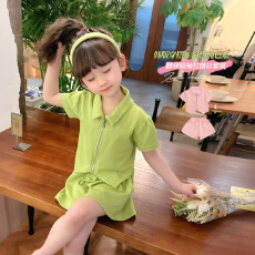 女童套装夏款2026新款洋气女宝宝夏季短袖短裤件套儿童夏装舒适