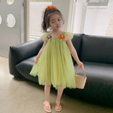 女孩2026年夏季新款时尚洋气女宝宝韩版蓬蓬裙网纱裙礼服公主裙子