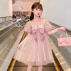 批发<b class='q'>女童</b>连<b class='q'>衣裙</b>夏季2026新款洋气<b class='q'>裙</b>子蝴蝶结网纱<b class='q'>裙</b>高级感礼服公主<b class='q'>裙</b>