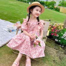批发<b class='q'>女童</b>连<b class='q'>衣裙</b>夏季2026新款洋气小女孩宝宝夏款好看儿童夏装公主<b class='q'>裙</b>子