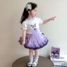 批发<b class='q'>女童</b>甜美<b class='q'>风</b>连衣<b class='q'>裙</b>套装夏季2026新款独特绝美洋气儿童洋气女宝夏装