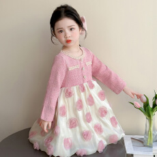 批发女童春季<b class='q'>连衣裙</b>2026新款洋气<b class='q'>儿童</b>公主裙女宝宝高级生日礼服裙甜美