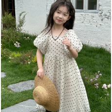 批发<b class='q'>女童</b>连<b class='q'>衣裙</b>夏季2026新款高级感圆点泡泡袖公主<b class='q'>裙</b><b class='q'>礼服</b><b class='q'>裙</b>中小童<b class='q'>裙</b>子