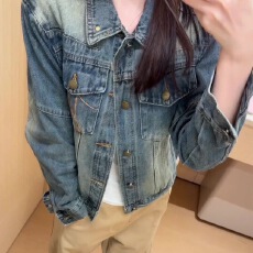 批发美式早春短款牛仔外套女春款2026新款小个子精致漂亮百搭夹克上衣