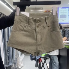 批发辣妹高腰修身<b class='q'>短裤</b>女2026夏季新款美式复古网红同款A字提臀热裤潮