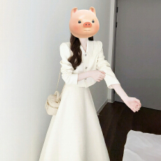 批发温柔富家千金感穿搭<b class='q'>连衣裙</b>子女2025新款早秋季小香风两件套装长裙