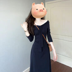 批发法式<b class='q'>长</b>袖连衣<b class='q'>裙子</b>女早秋2025新款气质高级感收腰显瘦<b class='q'>长</b><b class='q'>裙</b>初秋穿搭